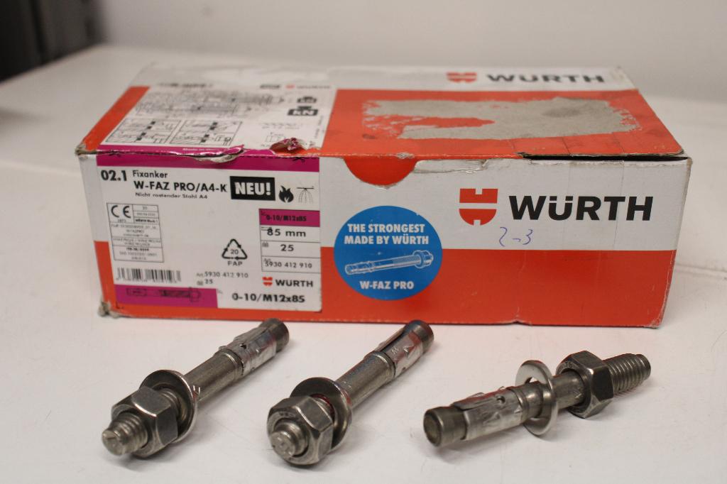 fix anker M12X85 Wurth, Ophalen of Verzenden, Nieuw, 50 tot 100 mm, Overige typen