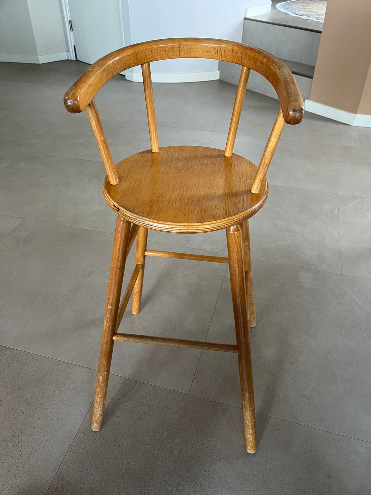 Hoge houten kinderstoel/peuterstoel, Ophalen, Gebruikt, Stoel(en)