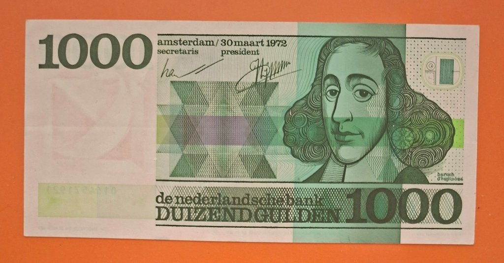 Bankbiljet 1000 gulden 1972 Spinoza, cat. PL128.b, Verzenden, 1000 gulden, Los biljet