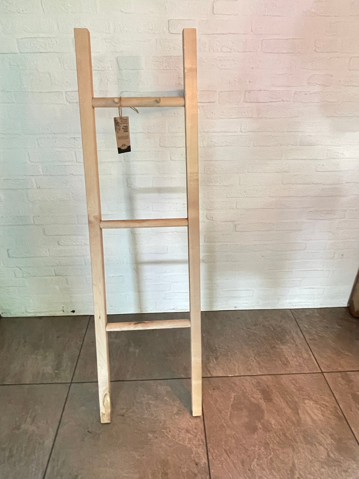 Houten decoratieve ladder / kapstok, Huis en Inrichting, Overige typen, Nieuw, Ophalen of Verzenden, 150 tot 200 cm