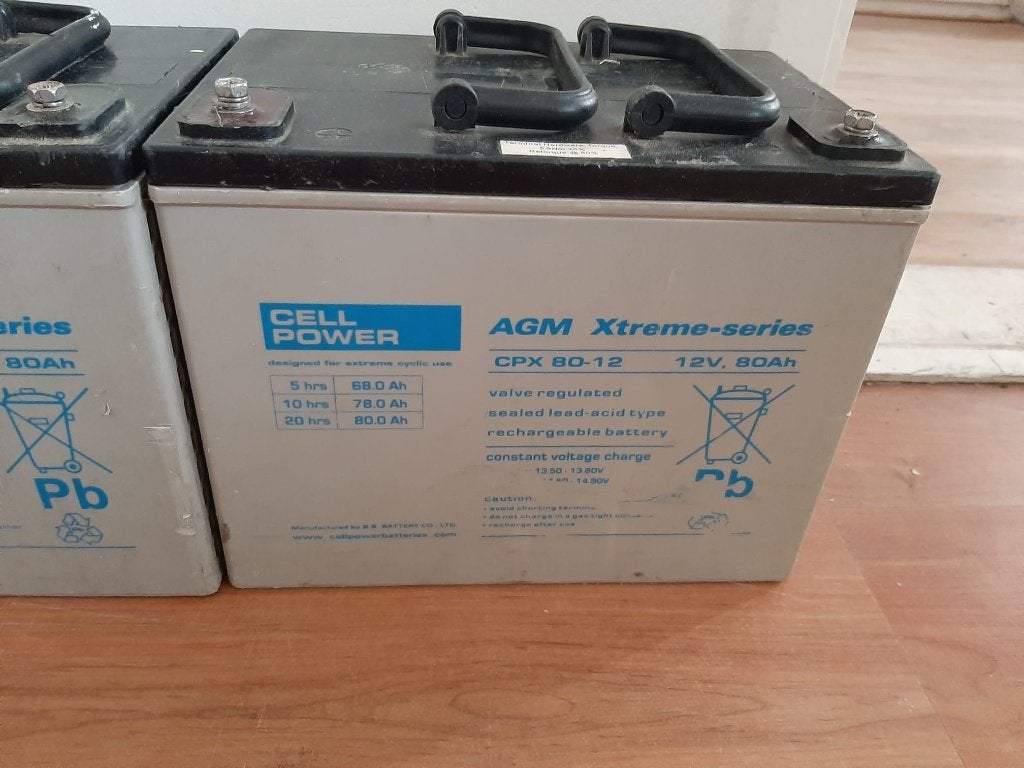 2 stuks Cellpower CPX80-12 deepcycle accu's. In goede staat, Ophalen, Nieuw