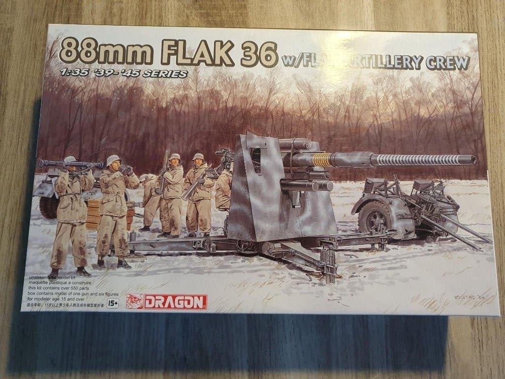 88mm FLAK 36 w/FlaK Artillery Crew Dragon | No. 6260 | 1:35, Overige merken, Nieuw, Ophalen of Verzenden, Tank
