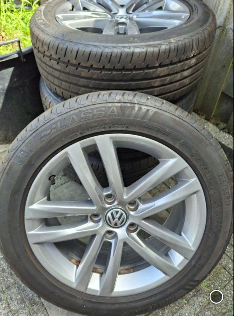 R-LINE 17 inch 5x112 Originele Passat arteon T-roc Superb, Ophalen, Banden en Velgen, 17 inch, Personenwagen