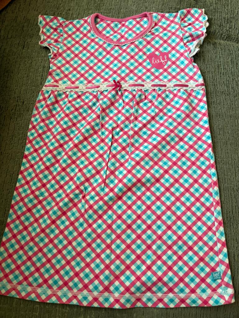 Nachtjapon van Lief! lifestyle, maat 98/104, roze/lichtblauw, Ophalen of Verzenden, Zo goed als nieuw, Meisje, Nacht- of Onderkleding