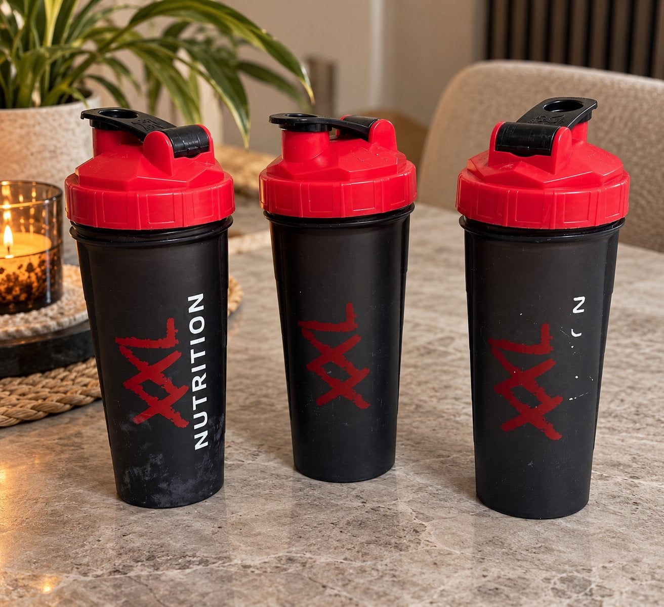 XXL Nutrition Shakebekers (3 stuks) - 800ml, Ophalen of Verzenden, Gebruikt