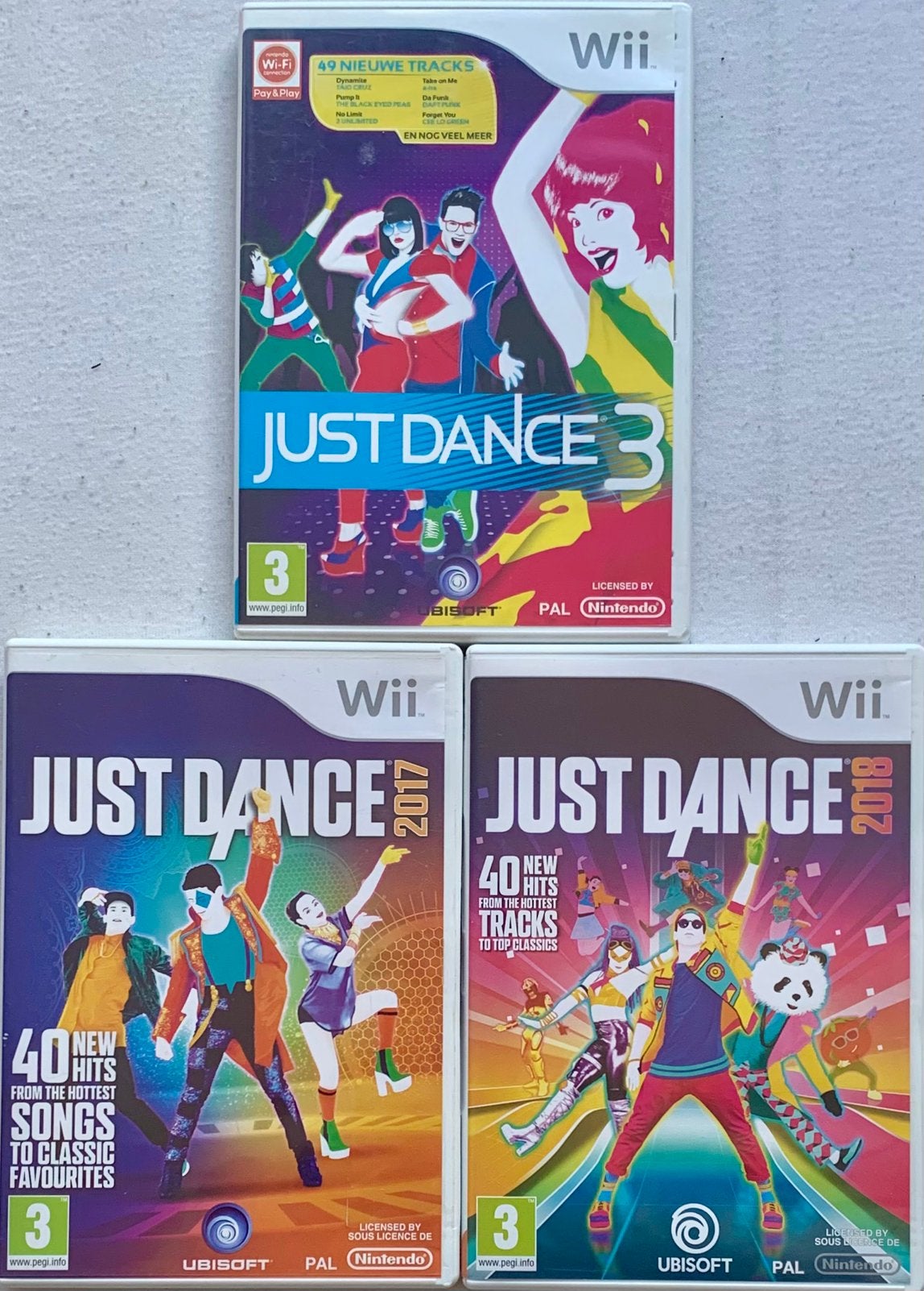 3x Just Dance [Wii], Muziek, Gebruikt, 2 spelers, Ophalen of Verzenden
