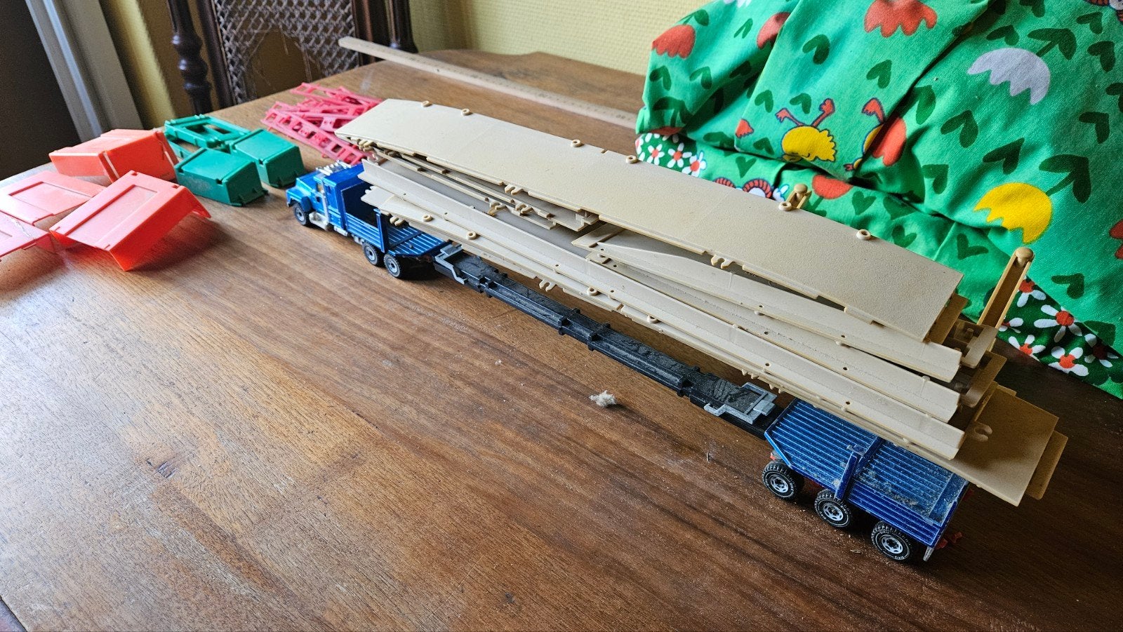 Siku Mack vrachtwagen met brug, Ophalen, Gebruikt