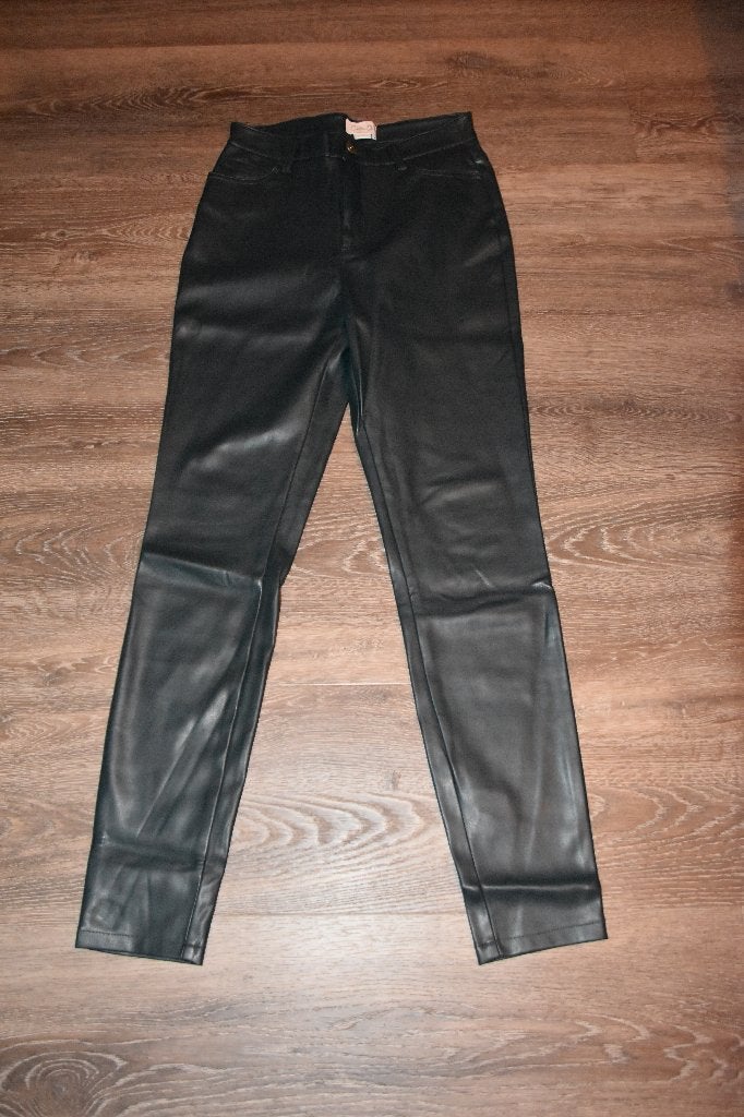 Donkergroene neplederen broek van Cotton Club, Ophalen of Verzenden, Zo goed als nieuw, Lang, Groen