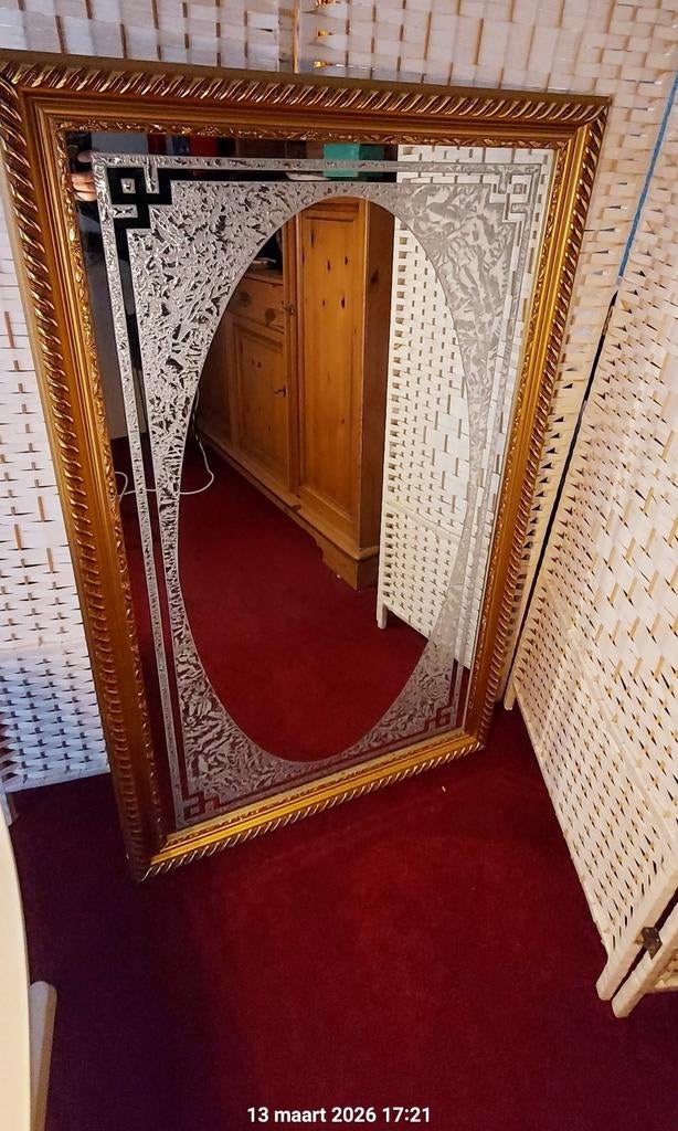 Wand spiegel, Huis en Inrichting, Woonaccessoires | Spiegels, Ophalen, Ovaal, Minder dan 50 cm, Minder dan 100 cm