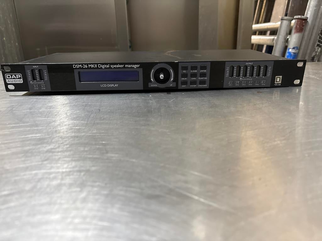 DAP Audio DSM-26 MKII Digital speaker manager, Muziek en Instrumenten, Mengpanelen, Ophalen, Gebruikt, 5 tot 10 kanalen, Microfooningang