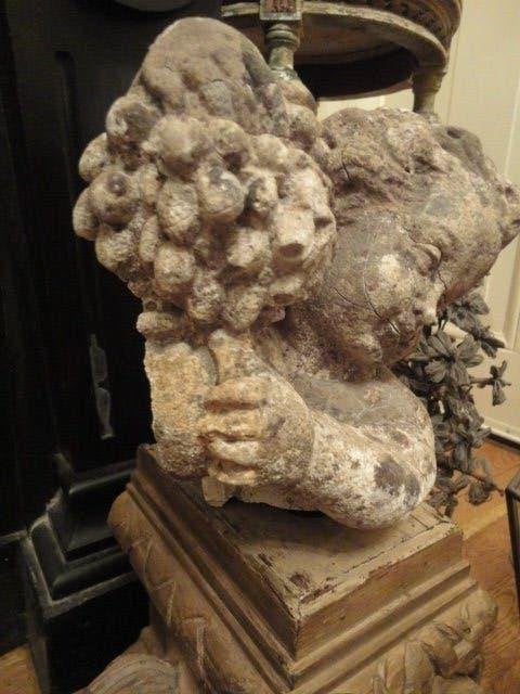 antiek FRANS ENGEL ORNAMENT/PUTTI van ZANDSTEEN, 18e eeuw, Antiek en Kunst, Ophalen
