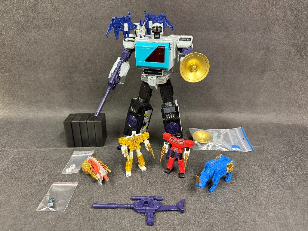 KFC XTransbots Transistor Mirrorverse SG Blaster + cassettes, Overige generaties, Ophalen of Verzenden, Zo goed als nieuw, Decepticons