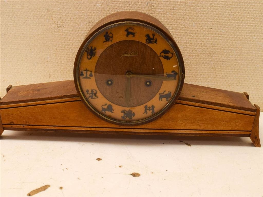 Junghans Houten Tafelklok /Schouwklok 51987, Ophalen of Verzenden