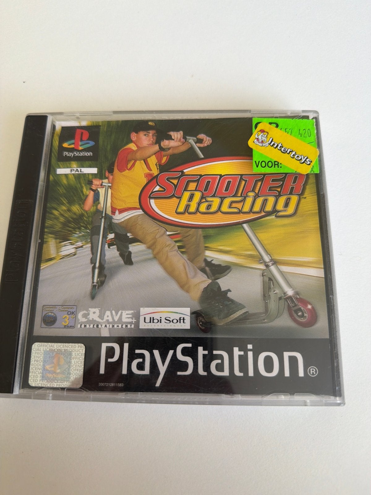 Scooter Racing - PlayStation 1 (PS1) - Interspeel sticker, Gebruikt, Racen en Vliegen, 2 spelers, Eén computer