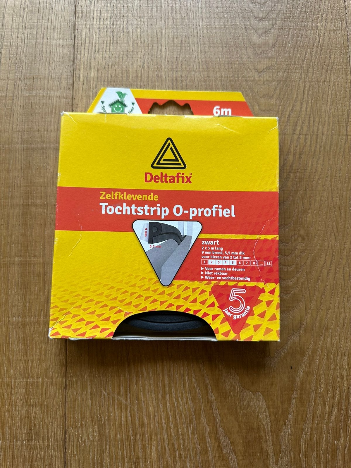Deltafix tochtstrip O-profiel zwart 6mm x 5,5mm, 6 meter, Minder dan 4 cm, Overige materialen, Nieuw, Ophalen of Verzenden