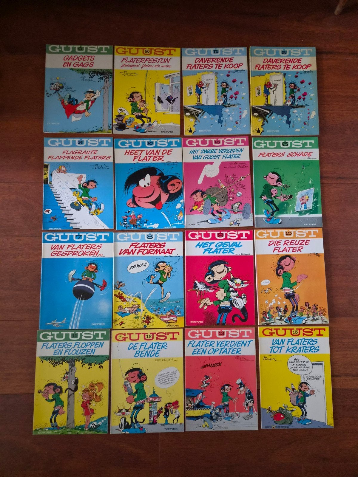 Guust Flater collectie (0 t/m 15), Complete serie of reeks, Ophalen, Zo goed als nieuw