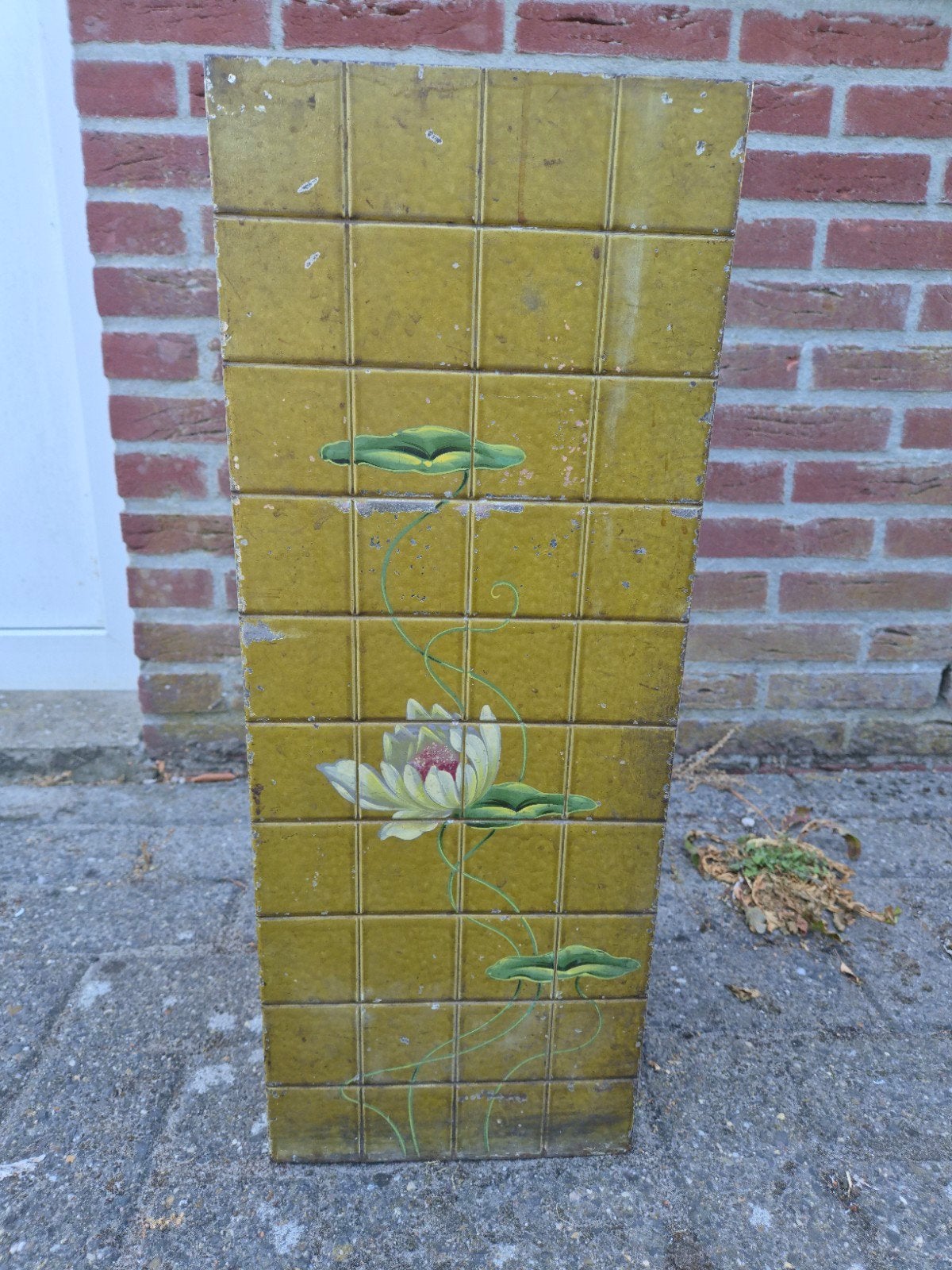 Art Nouveau blikken paraplubak lelies, Ophalen of Verzenden, Rond, Minder dan 30 cm
