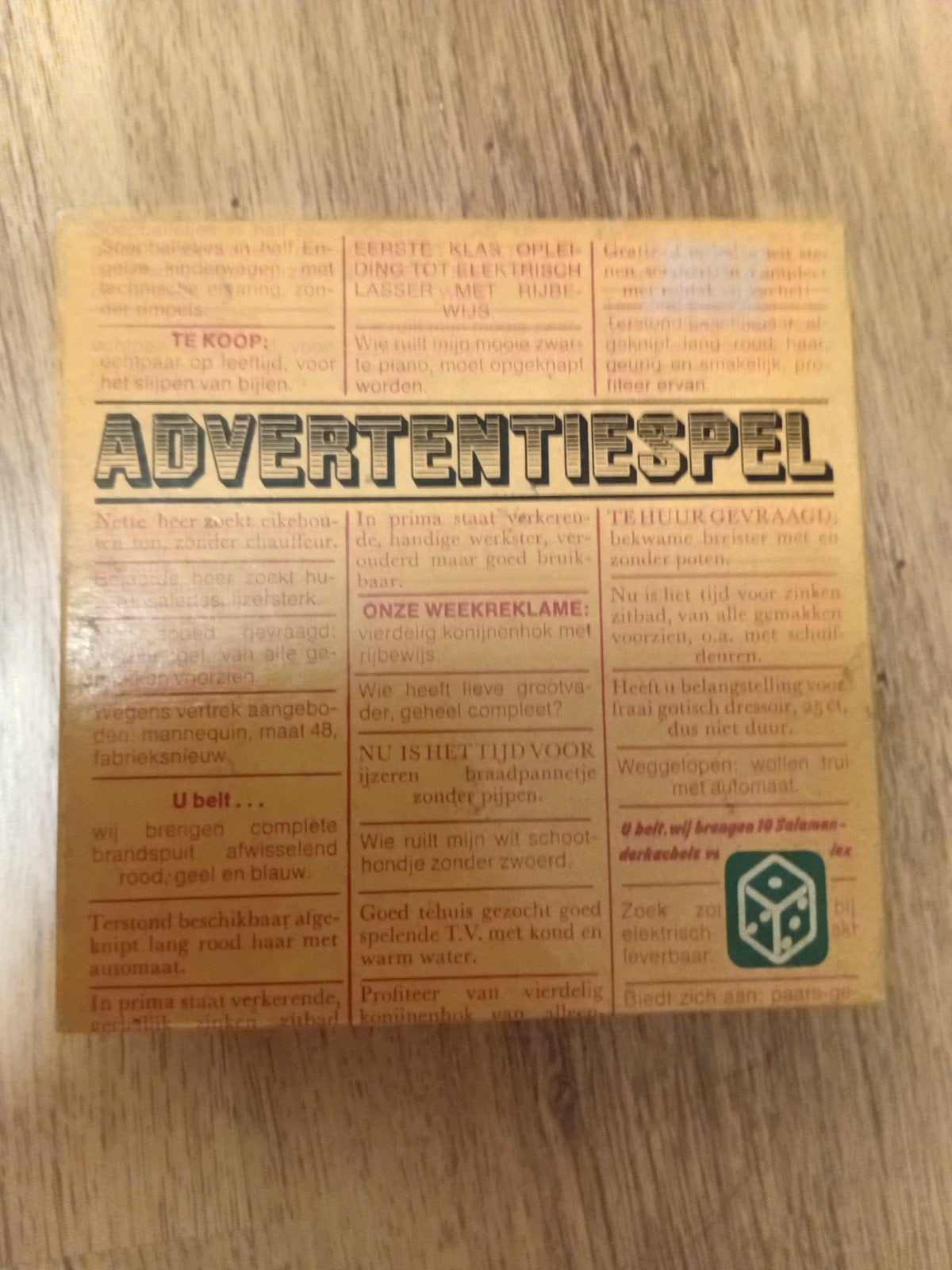 Advertentiespel - Vintage Bordspel, Vijf spelers of meer, Ophalen of Verzenden, Gebruikt