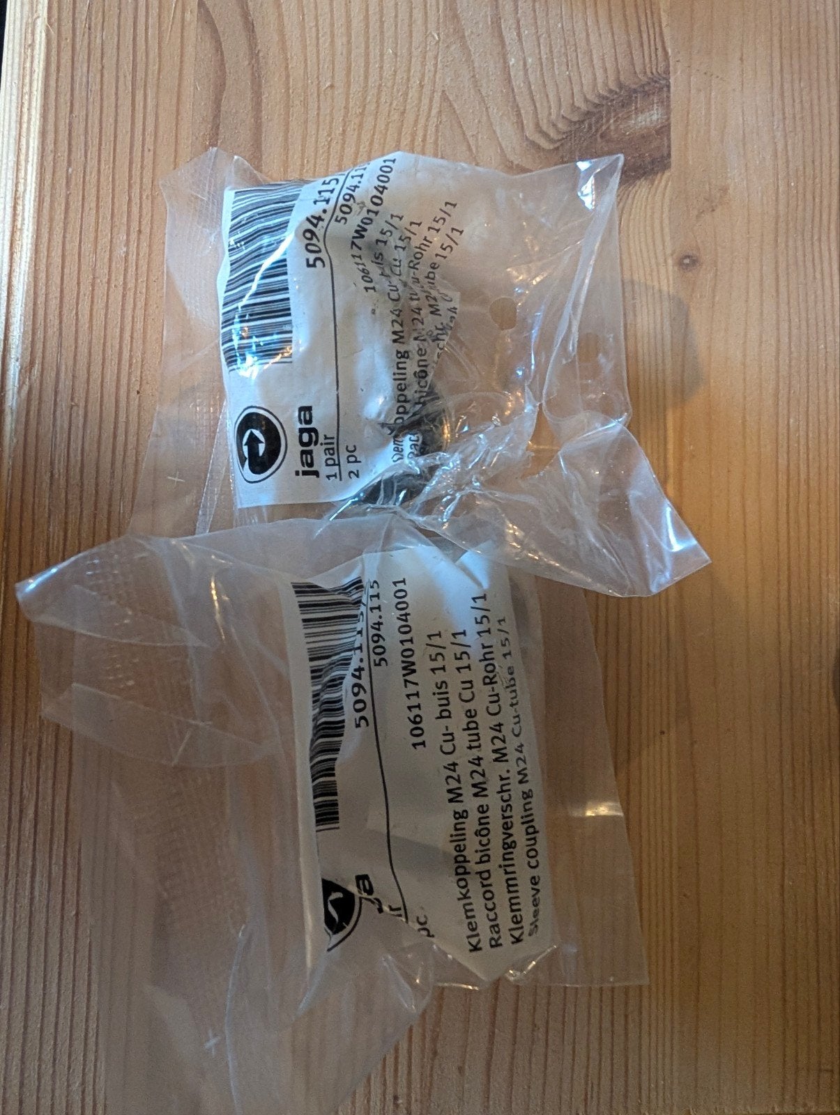 Jaga Proventil Klemkoppeling 15mm voor metalen buis, Ophalen of Verzenden, Nieuw, Overige merken, Overige typen