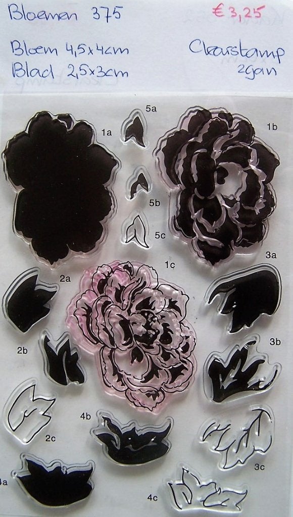 Bloemen 375 Clearstamp, Hobby en Vrije tijd, Stempelen, Ophalen of Verzenden, Zo goed als nieuw, Clearstamp