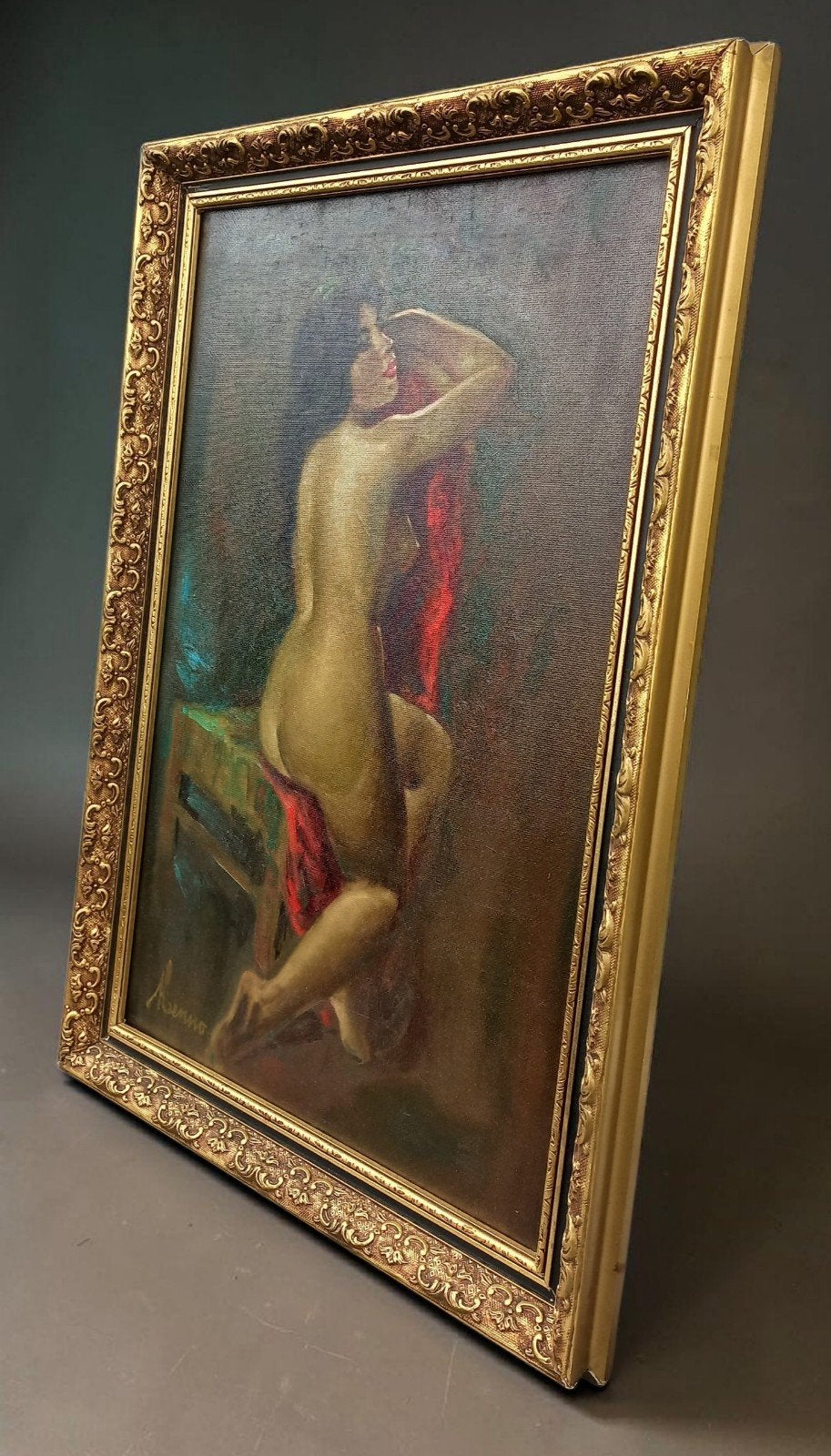 Zeer fraai naakte vrouw schilderij olieverf op doek, Antiek en Kunst, Kunst | Schilderijen | Klassiek, Ophalen of Verzenden