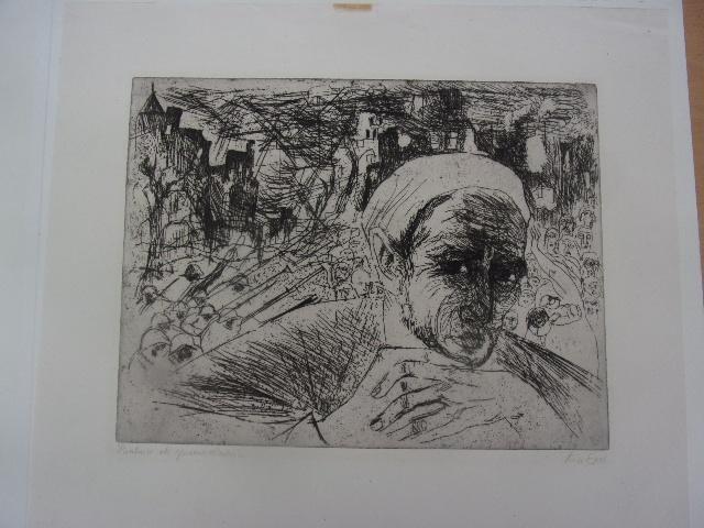 Exel, Ria - Psalm 11. Ets Epreuve d'Artiste, Origineel, Ets, Ophalen of Verzenden, 32 cm
