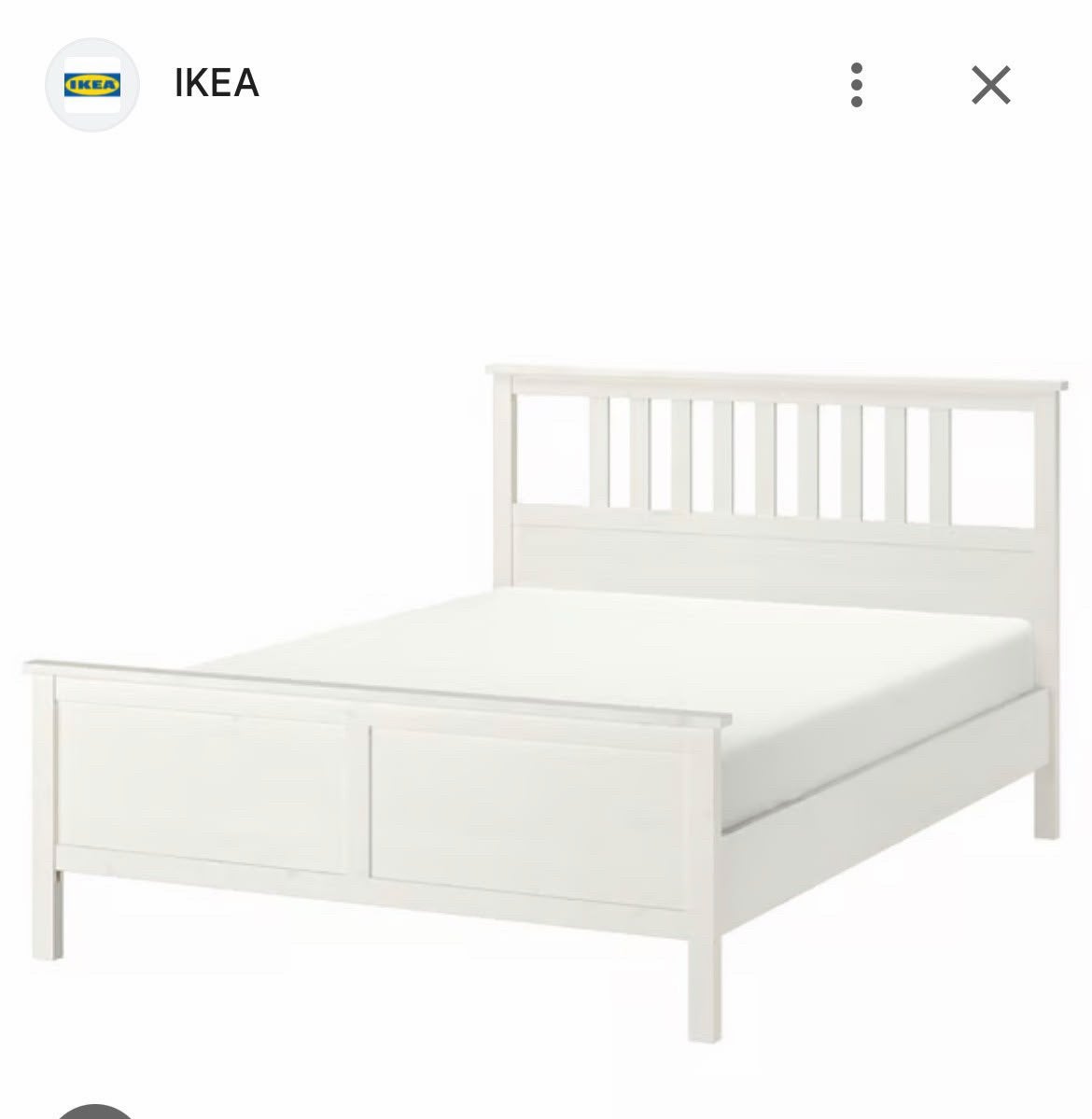 IKEA HEMNES tweepersoonsbed wit (140x200cm), Ophalen, Wit, Tweepersoons, 140 cm