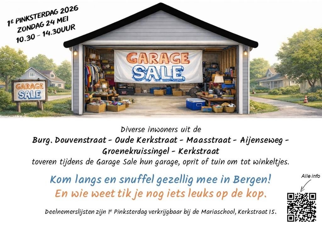 Garage Sale Bergen (Lb.), Diversen, Rommelmarktspullen, Gebruikt, Ophalen