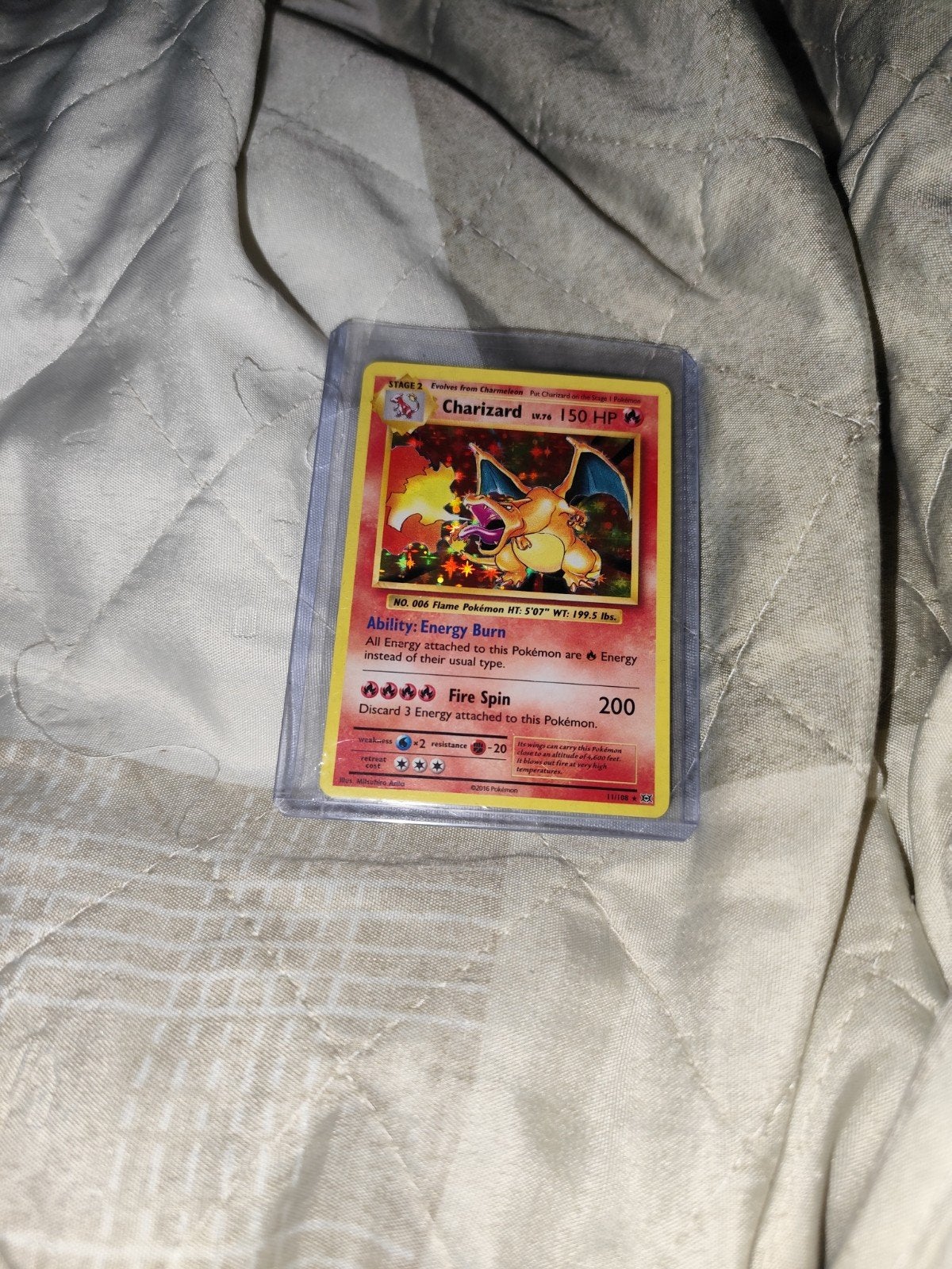 Charizard Holo, Ophalen of Verzenden, Zo goed als nieuw, Pokemon