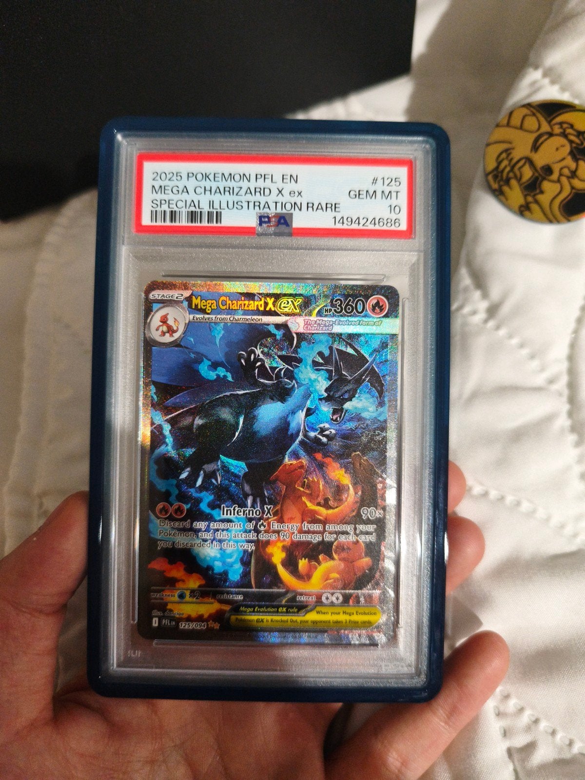 PSA 10 Mega Charizard X ex (2025 PFL EN) Pokémon kaart, Hobby en Vrije tijd, Verzamelkaartspellen | Pokémon, Ophalen of Verzenden