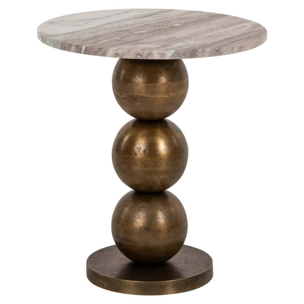 Richmond bijzettafel Barley marmer, Huis en Inrichting, Tafels | Bijzettafels, 45 tot 60 cm, Minder dan 55 cm, Metaal of Aluminium