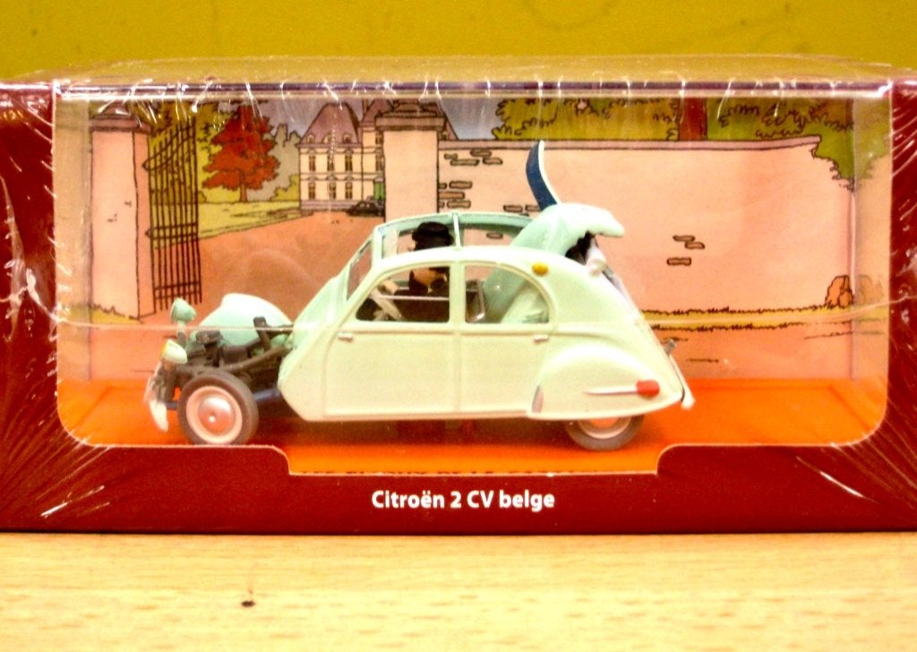 Citroen 2CV verongelukt (cassé) Kuifje Moulinsart 1:43, Ophalen of Verzenden, Nieuw, Auto, Overige merken