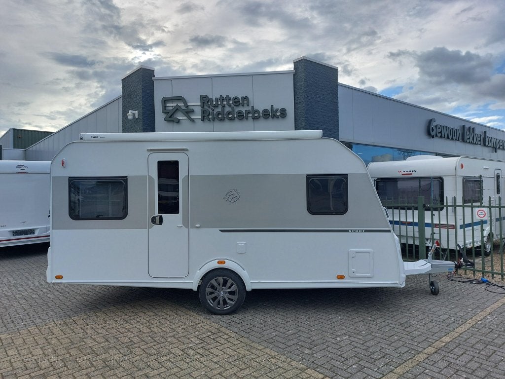 Knaus Sport 450 FU, Caravans en Kamperen, Rondzit, Bedrijf, Schokbreker, Overige typen