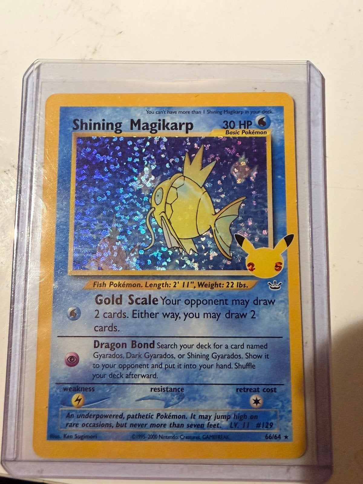 shining magikarp 66 pokemon kaart, Ophalen, Zo goed als nieuw