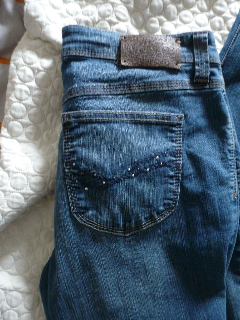 MAC cross pearl jeans blauw 42 / L32  -GRATIS zend, Maat 42/44 (L), Zo goed als nieuw, Lang, Verzenden