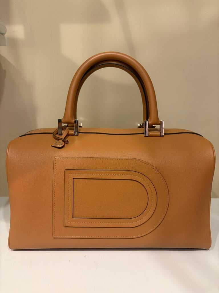 DELVAUX LOUISE BOSTON vegetal - nieuwstaat en full set!, Sieraden, Tassen en Uiterlijk, Tassen | Damestassen, Ophalen, Nieuw, Bruin