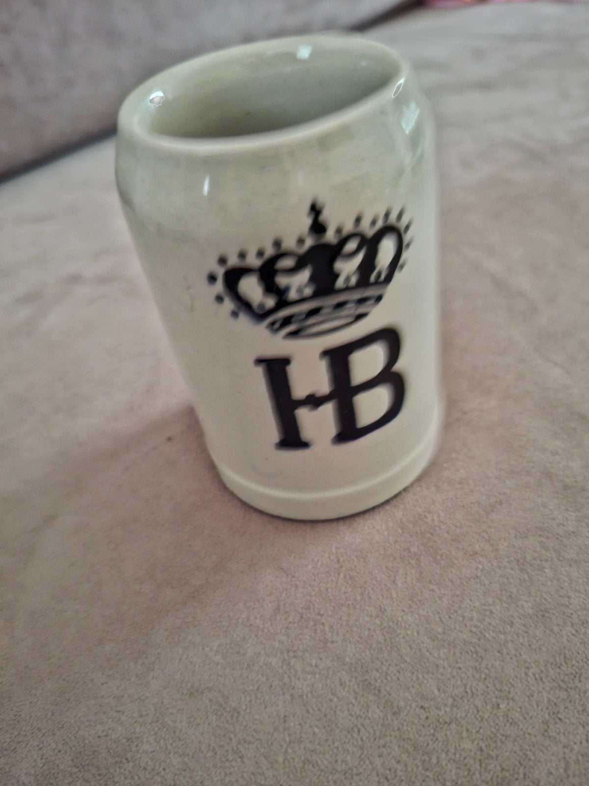 Vintage HB Bierpul - 1/8 L - Keramiek, Ophalen of Verzenden