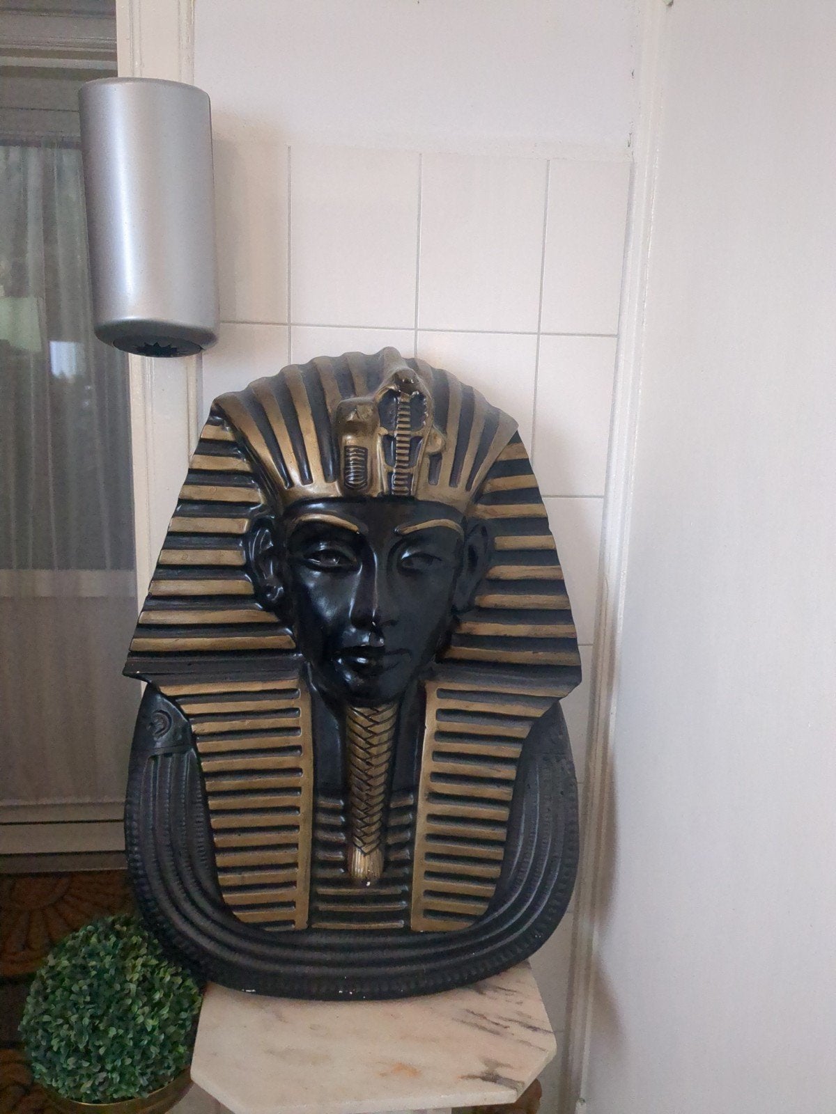 Egyptische Farao Toetanchamon Buste - Zwart/Goud, Antiek en Kunst, Ophalen of Verzenden