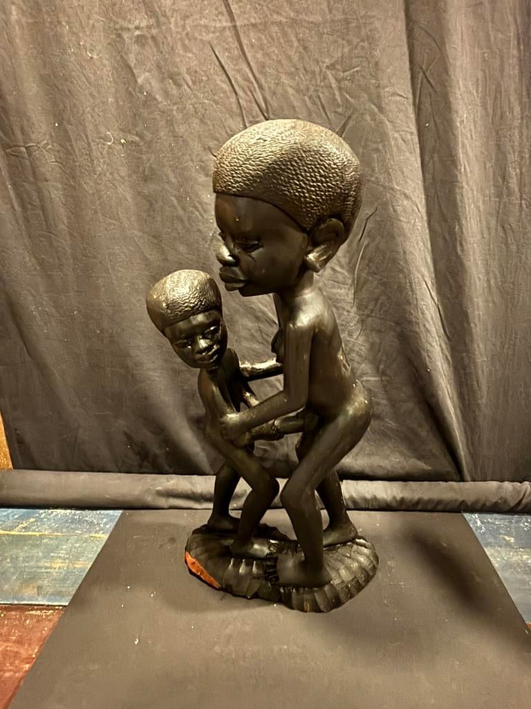 Afrikaans erotisch houten beeld., Antiek en Kunst, Ophalen of Verzenden