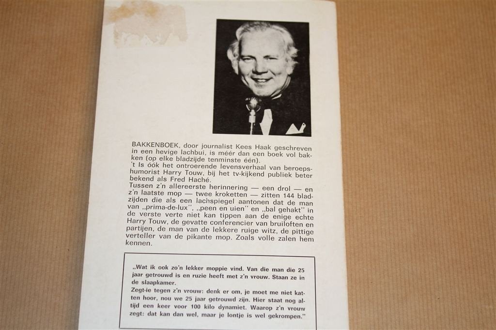 Uit het leven van Harry Touw alias Fred Haché., Ophalen of Verzenden, Gelezen, Personen