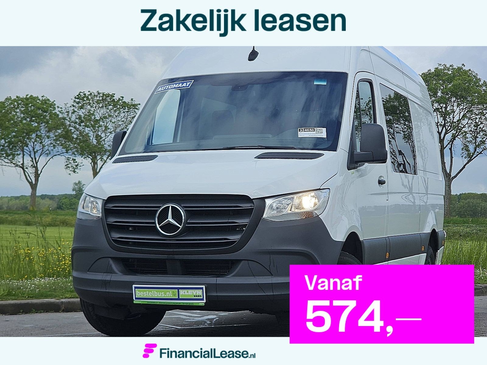 MERCEDES-BENZ SPRINTER 319 L2H2 Dubbele Cabine V6 Automaat A, Automaat, Gebruikt, Euro 6, 190 pk