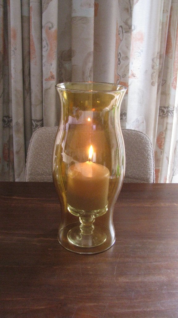Windlicht Retro jr '70 Goudkleurig, Ophalen, Windlicht, Gebruikt, Glas