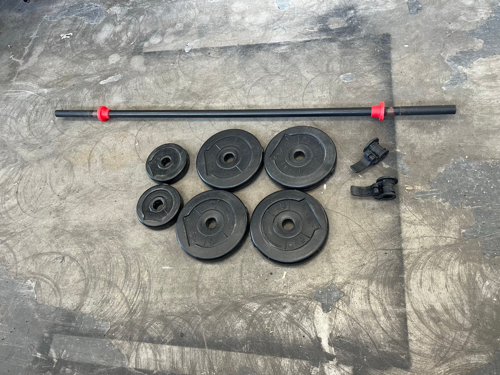 Bodypump set les mills 15 kg, Gebruikt, Zwart, Les mills, Halterset