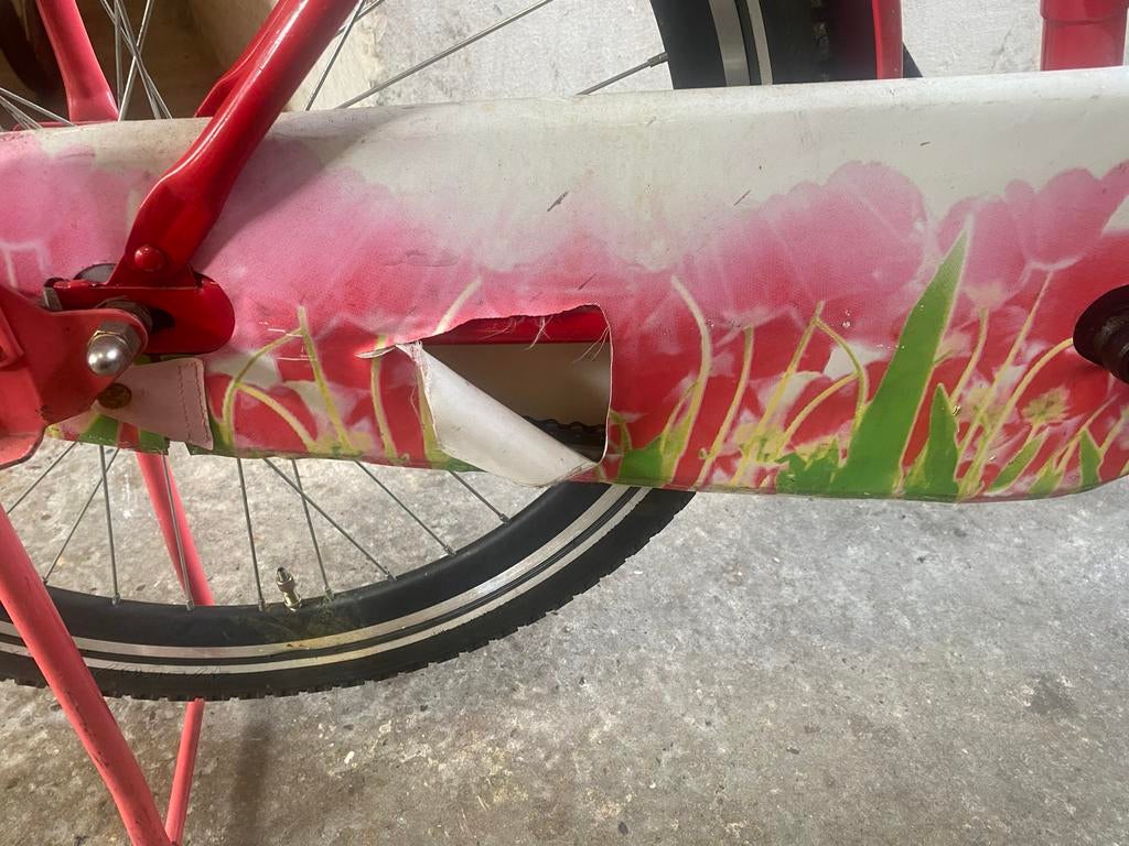 Rode kinderfiets opknapfiets, Ophalen of Verzenden, Gebruikt, 24 inch