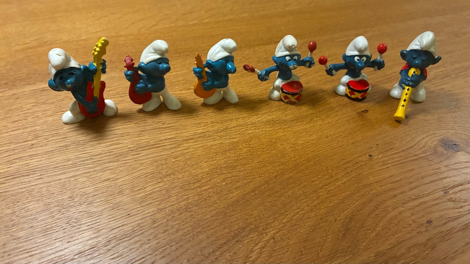 Smurfen Band - Muzikale Smurfen Beeldjes, Verzamelen, Ophalen of Verzenden, Gebruikt, Verschillende Smurfen, Poppetje, Figuurtje of Knuffel