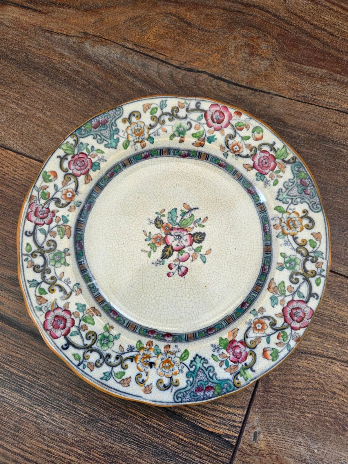 Antiek Limoges GDM Bordje met Bloemmotief, Ophalen of Verzenden