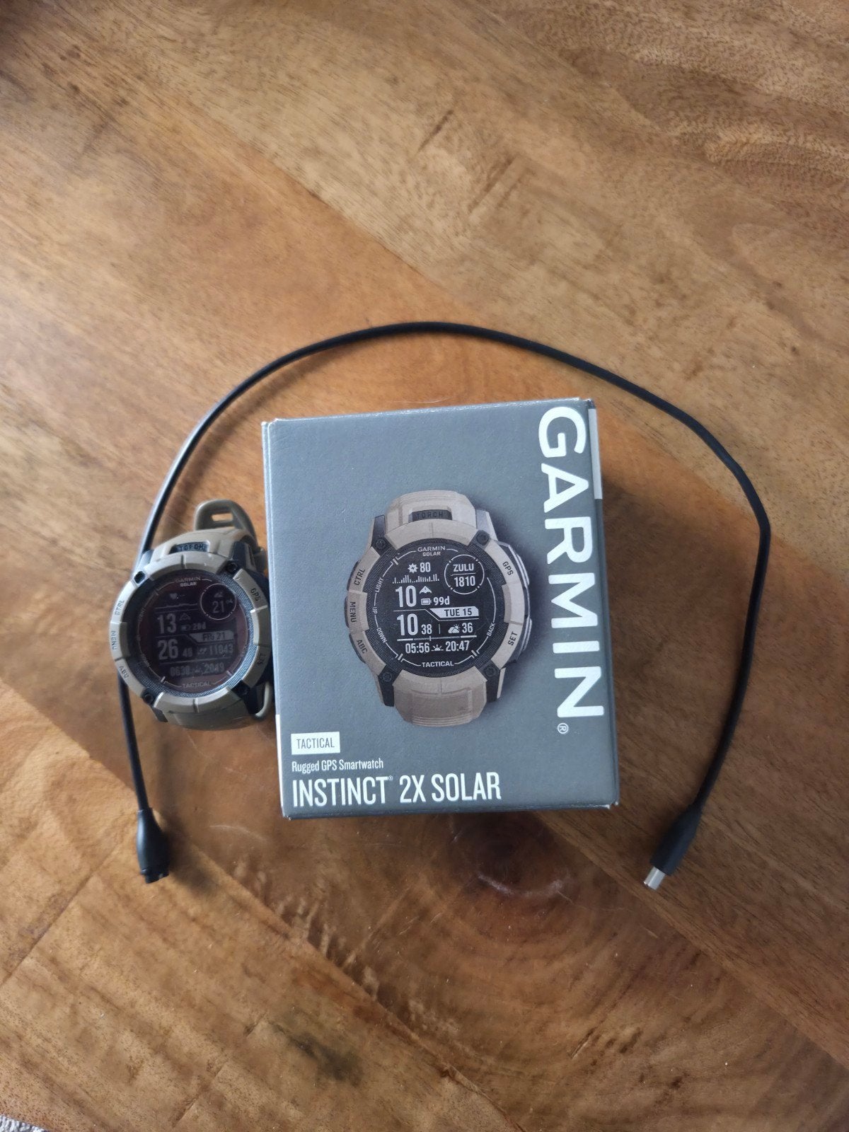 Garmin Instinct 2X Solar Tactical Edition Smartwatch, Conditie, Garmin, Ophalen of Verzenden, Zo goed als nieuw