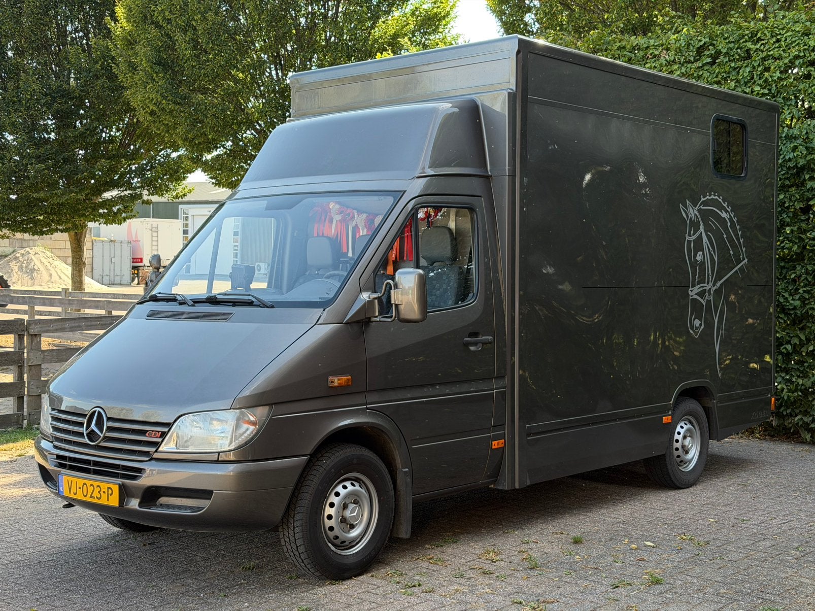 Mercedes 308 CDI automaat Paardenwagen, Dieren en Toebehoren, Ophalen, Gebruikt, Aluminium, 2-paards trailer