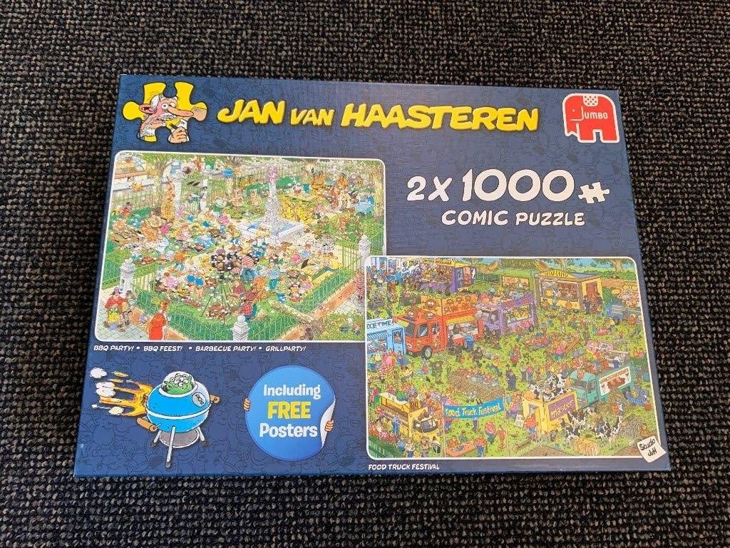 Jv Haasteren puzzels BBQ en Grill party, Ophalen, Meer dan 1500 stukjes, Zo goed als nieuw, Legpuzzel