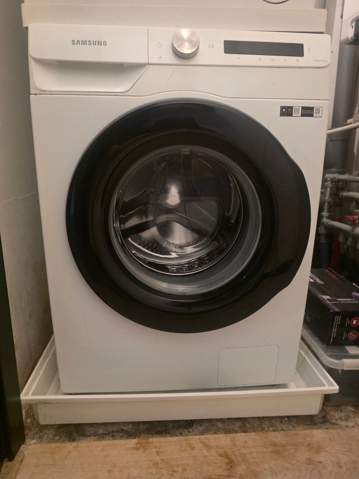 Koopje ivm verhuizing: Samsung AutoDose wasmachine 9 kg (202, Ophalen, 1200 tot 1600 toeren, Gebruikt, 8 tot 10 kg